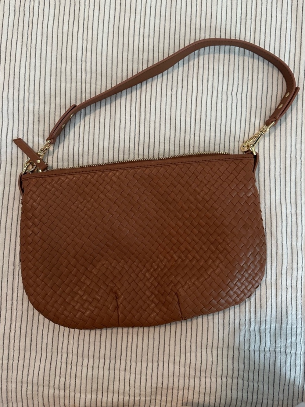Quince Italian Handwoven Leather Mini Shoulder Bag